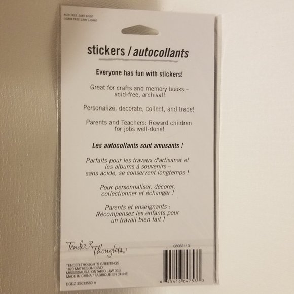 4 sheets of greeting card co stickers- 2 vtg Easter, & 2 of hearts - Picture 9 of 9